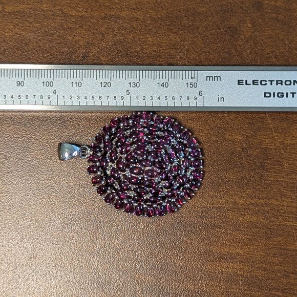 Pendant HUGE Raspberry Rhodolite Garnet 925 - Picture 5 of 6